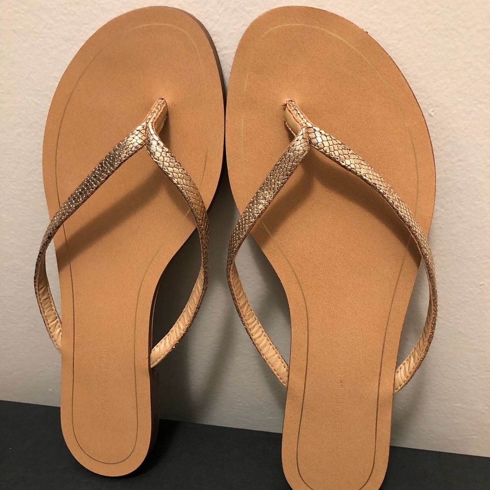 Banana Republic Snakeskin Flip Flops